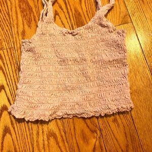 Women's Pink Smocked Top